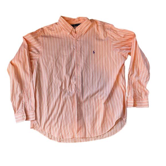 Ralph Lauren Long Sleeve Button Down. Peach/Orange Color. Size XXL - Picture 1 of 7